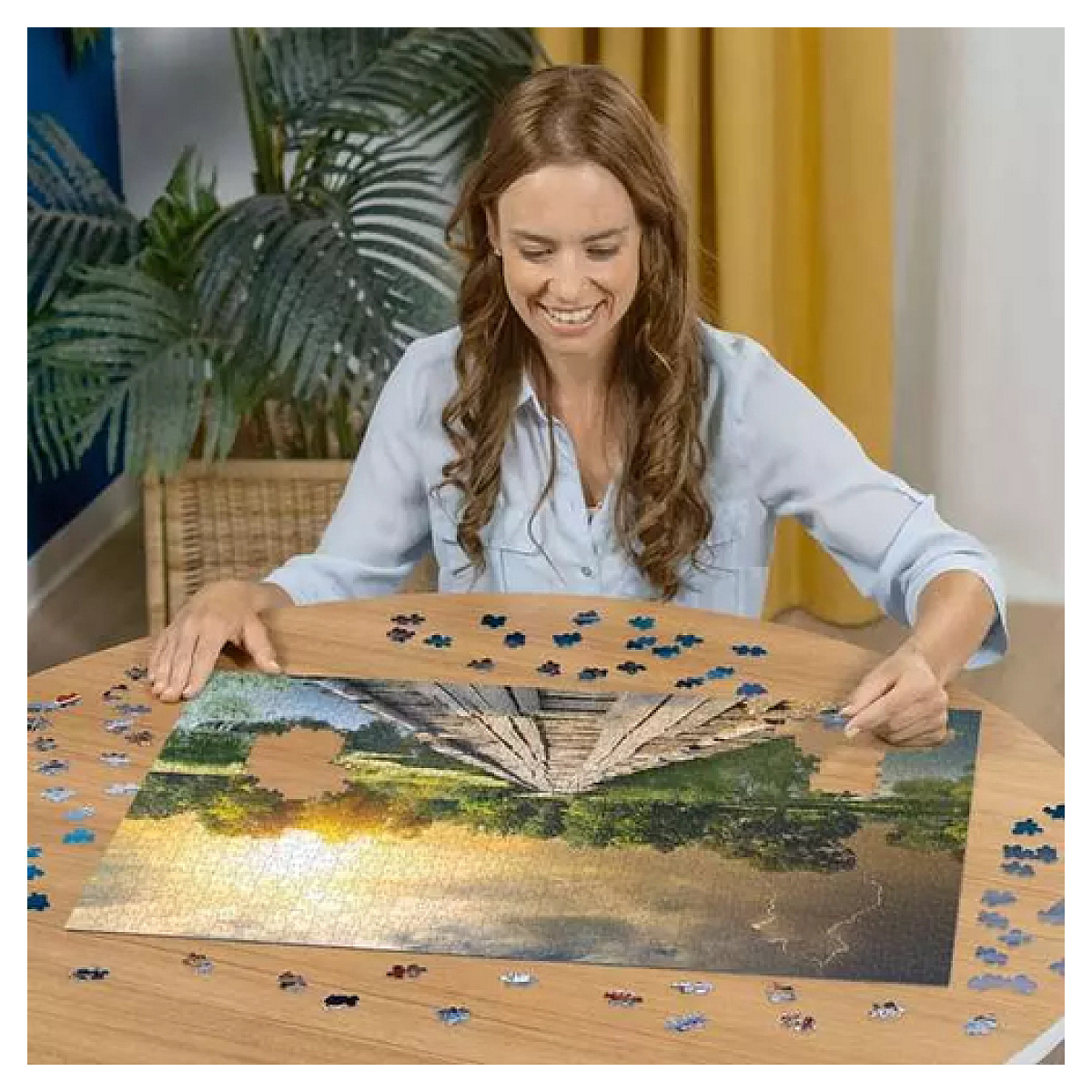 Puzzle 1000 pieces - Lumière mystique couleur unique, RAVENSBURGER