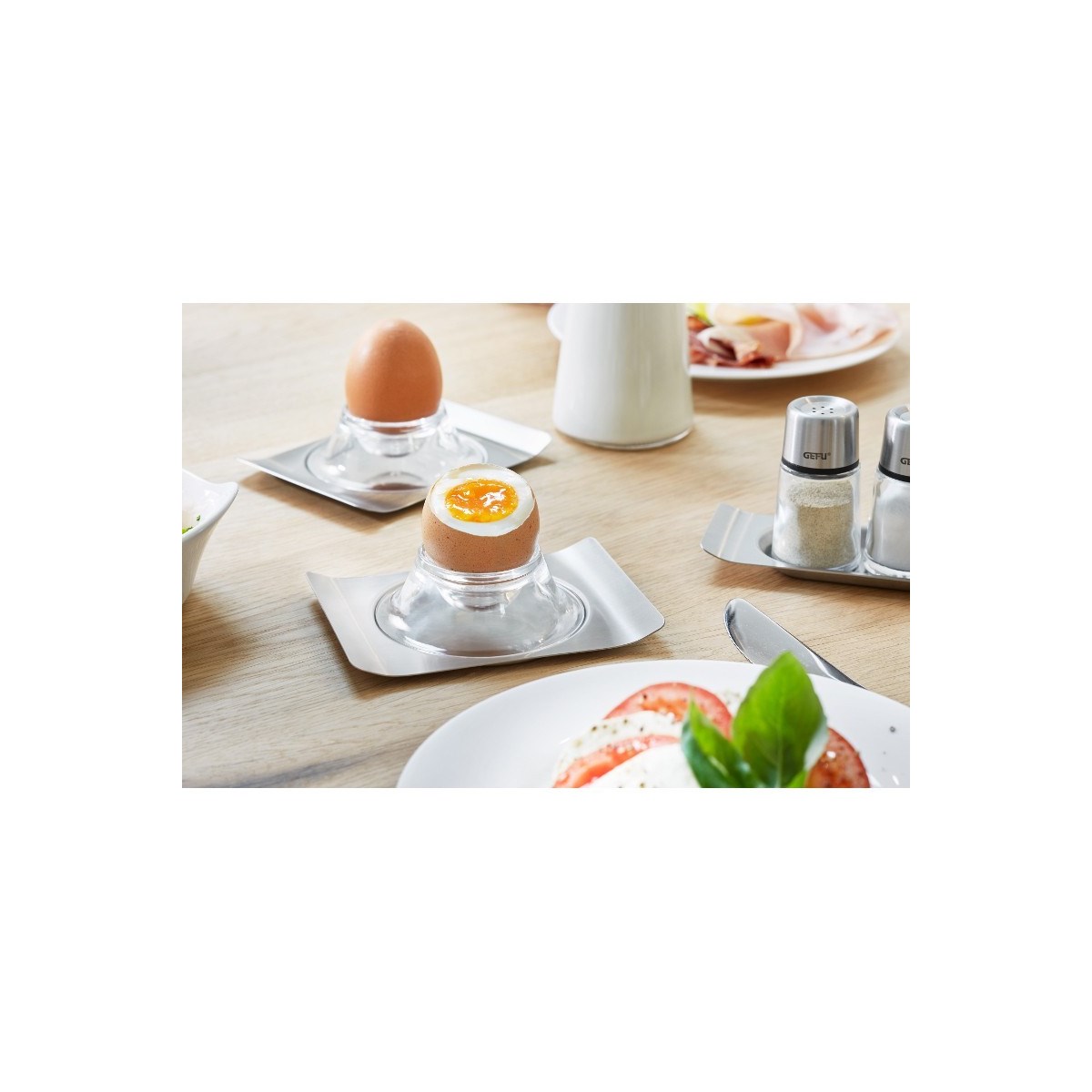 Lot de 2 Coquetiers BRUNCH argent, GEFU