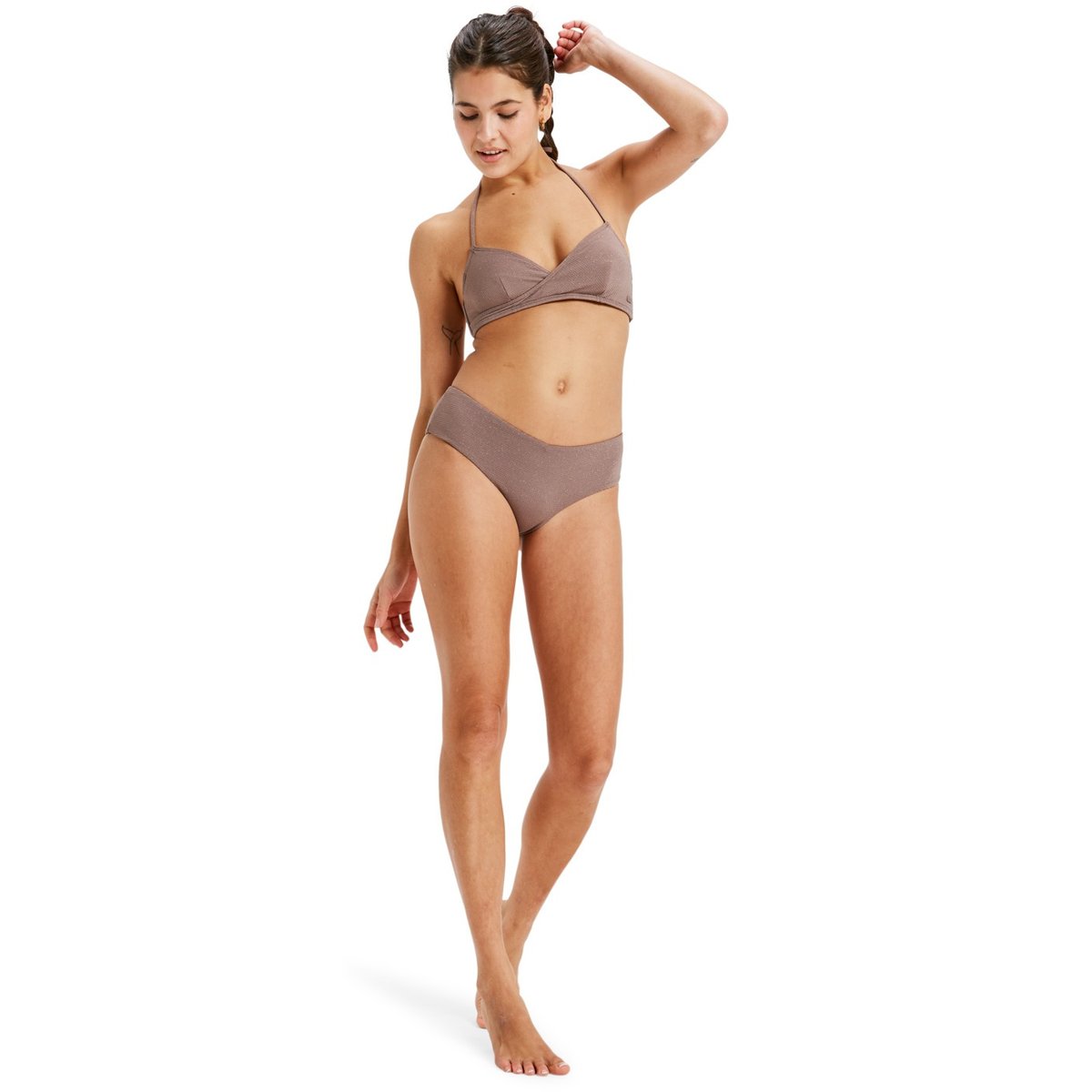 Haut de maillot de bain brassière LASCA. marron deep taupe, ROXY