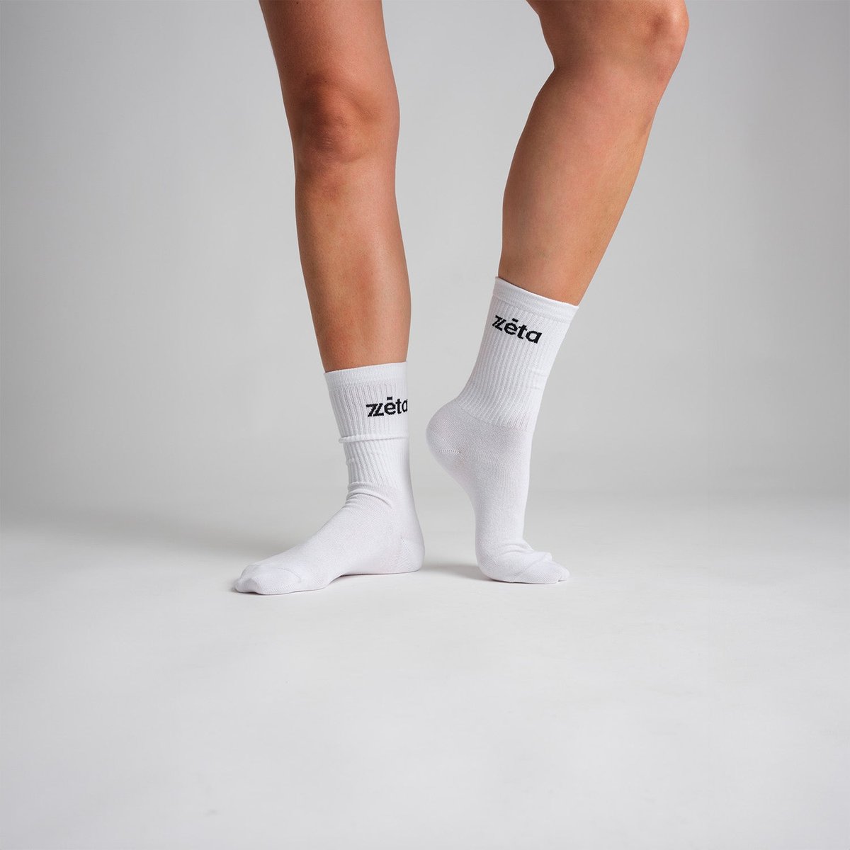 Chaussettes en coton bio blanc, ZETA