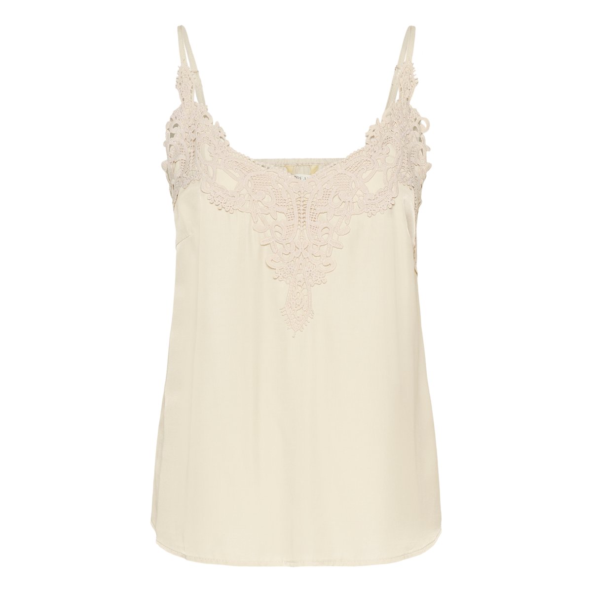 Haut en jersey sans manches beige oatmeal, CREAM