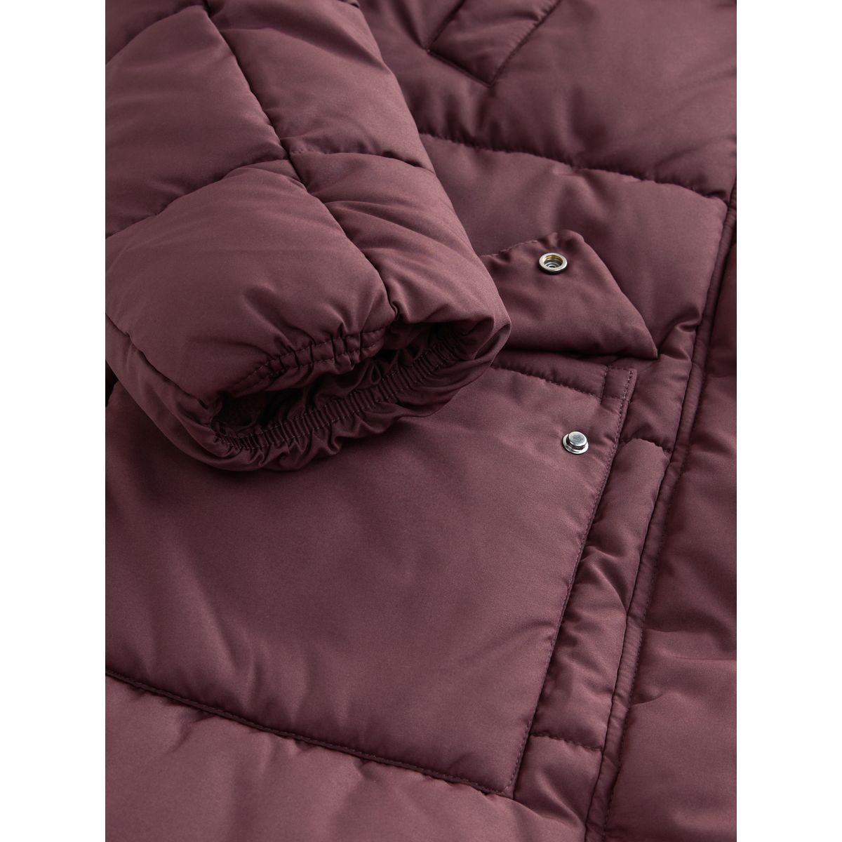 Manteau à capuche rembourré déperlant bordeaux, NEXT