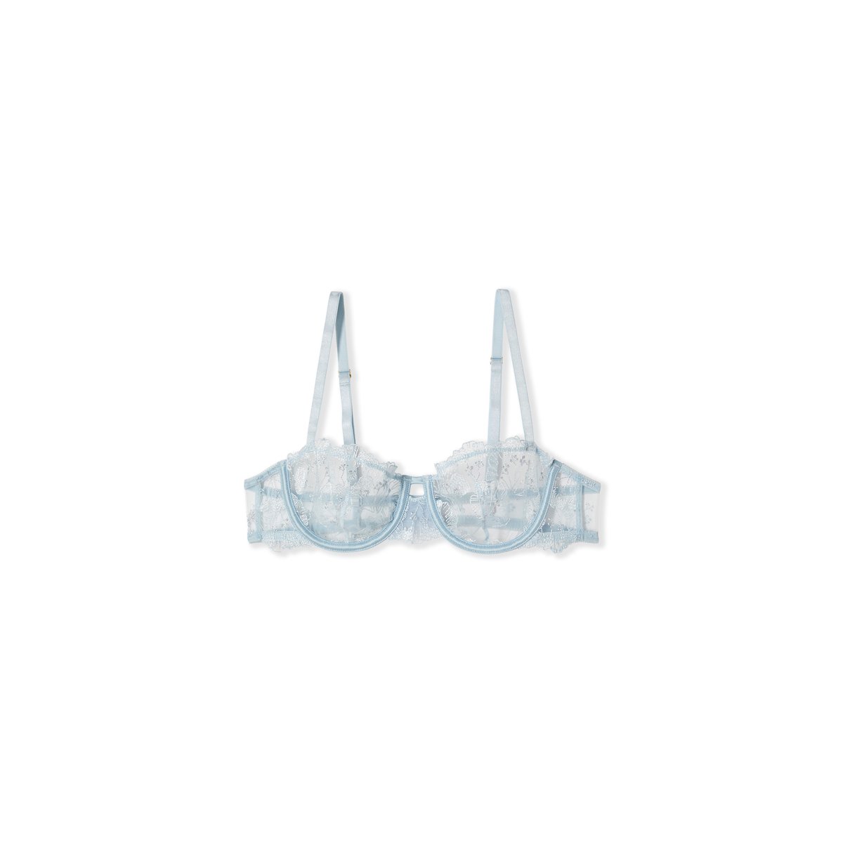 Soutien-gorge N.9 - Balconnet en broderie FLOWERS bleu clair, ETAM