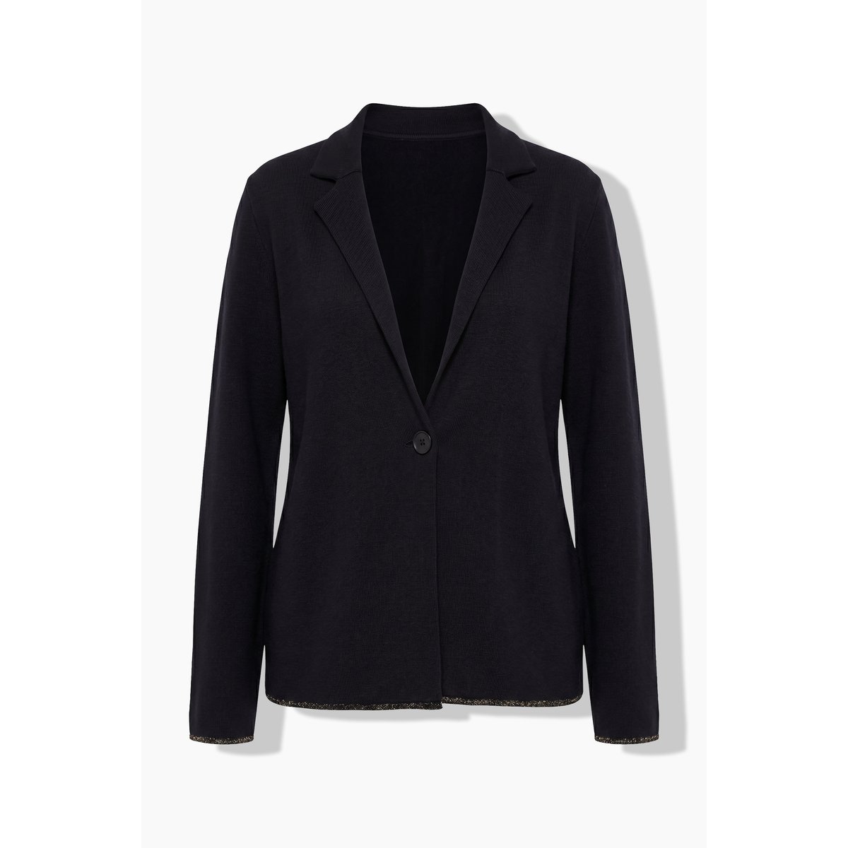 Blazer en maille, liserés scintillants noir, ULLA POPKEN
