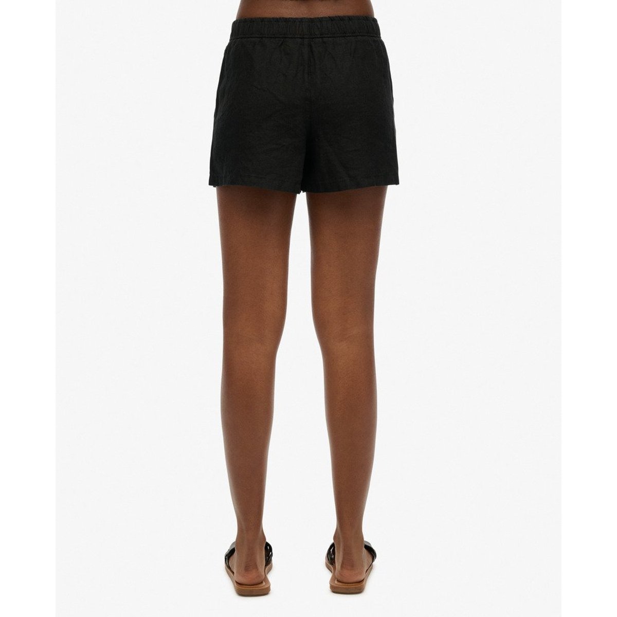 Short en lin noir, SUPERDRY