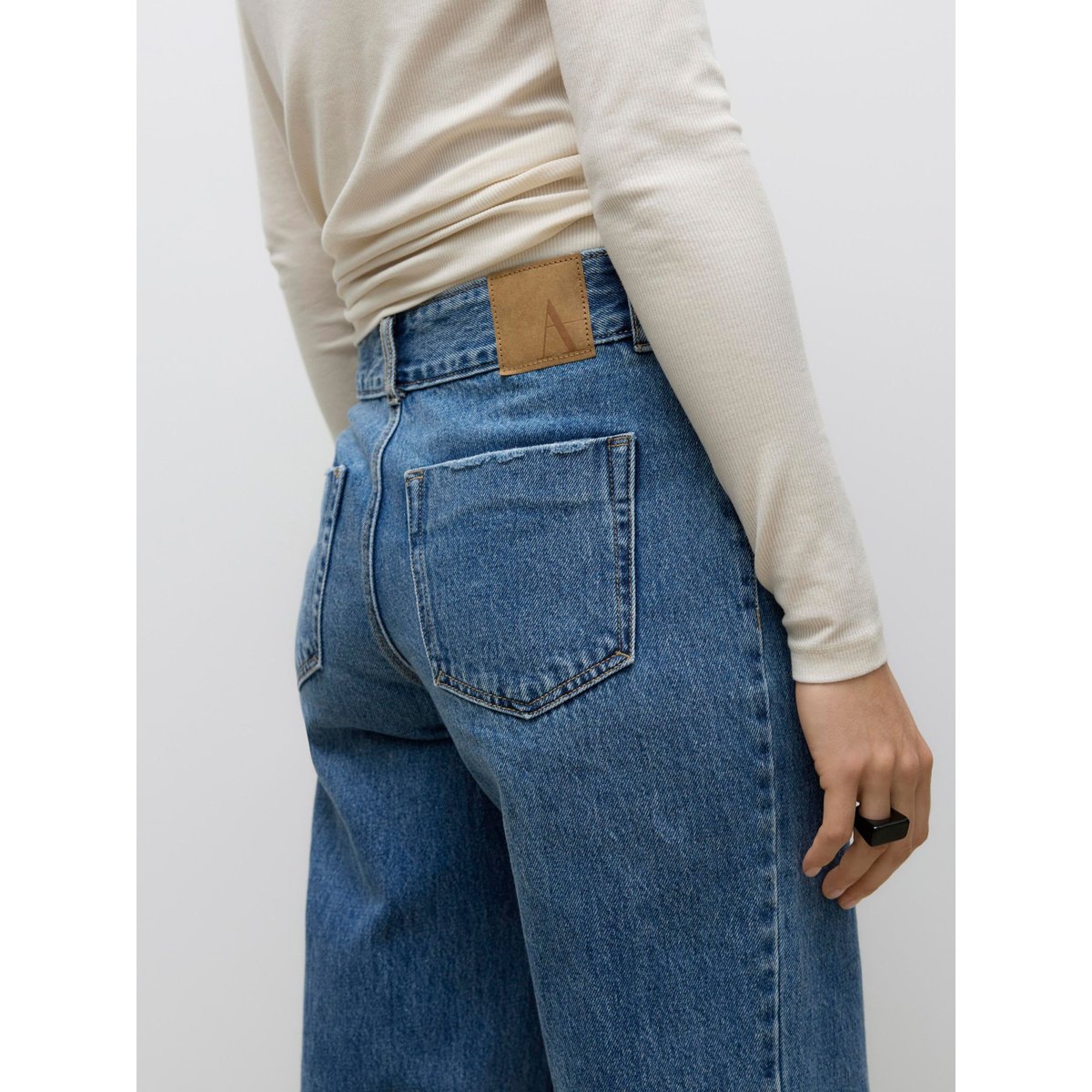 Jean À Coupe Large medium blue denim, VERO MODA