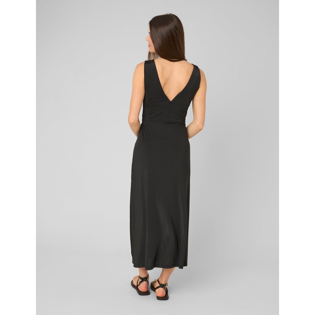 Robe longue drappée noir, BZB