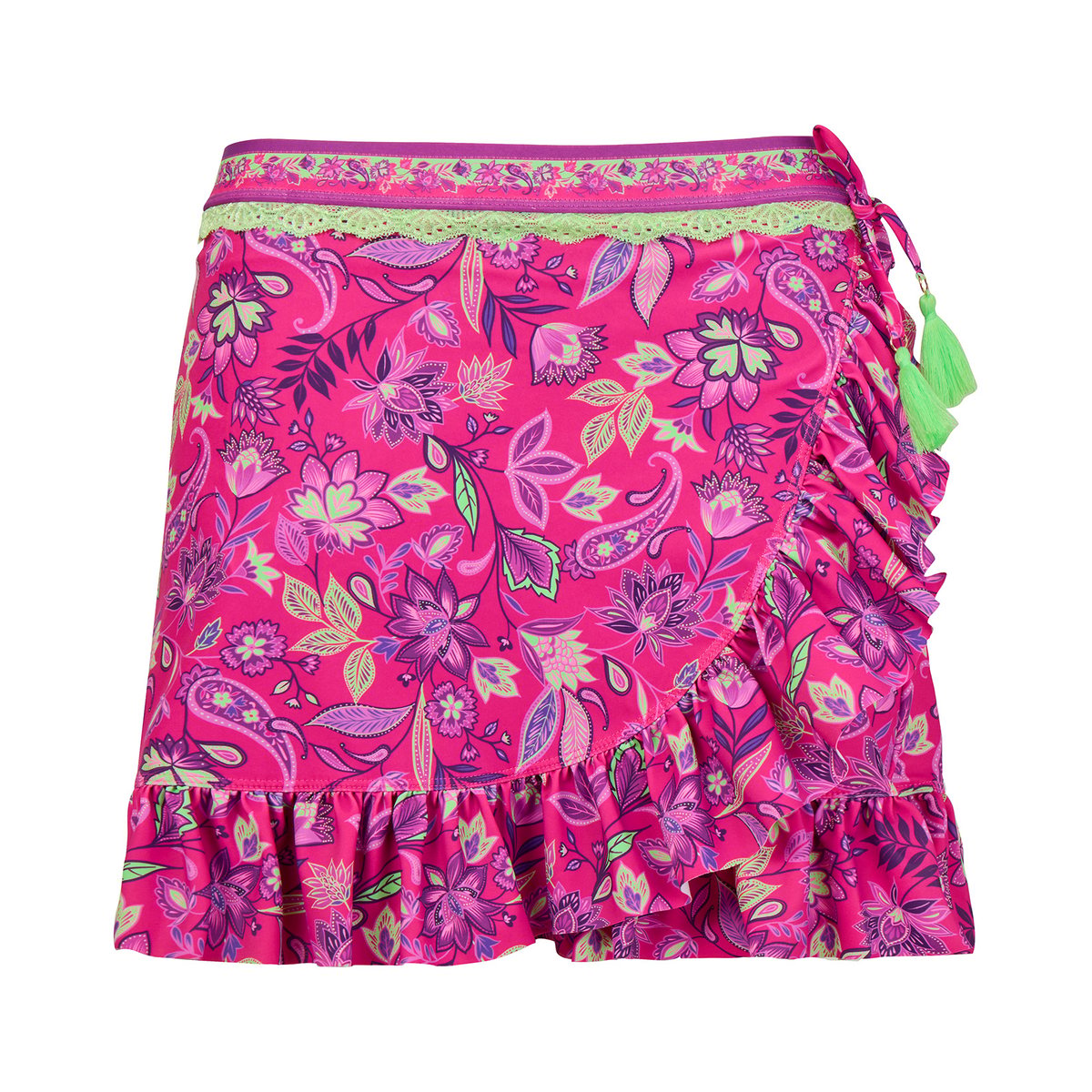 Jupe De Bain Froufroutante Dentelle Tropicale BORA BORA rose multicolore, JOE BROWNS