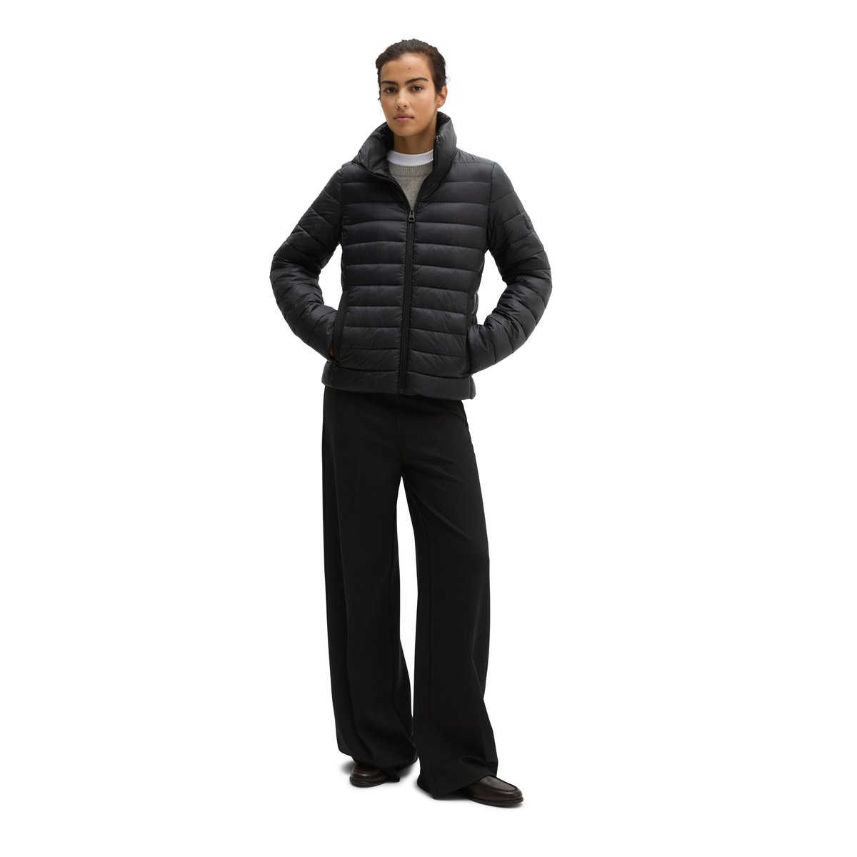 Veste matelassée légère fitted avec des matériaux recyclés noir, MARC O'POLO