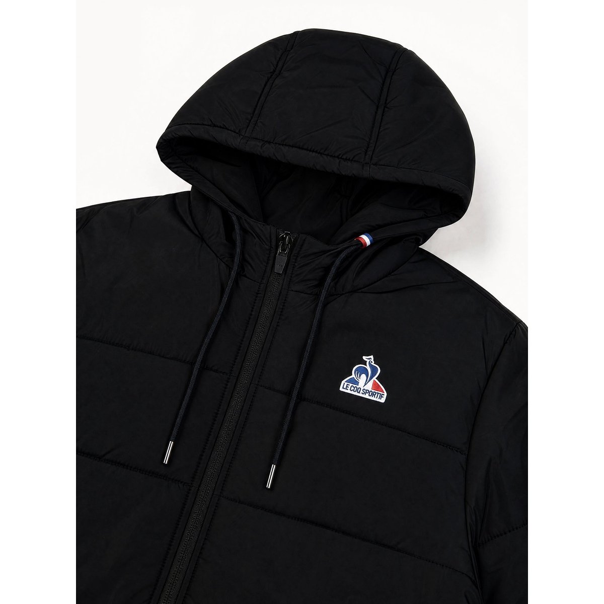 Doudoune à capuche déperlante Essentiel black, LE COQ SPORTIF