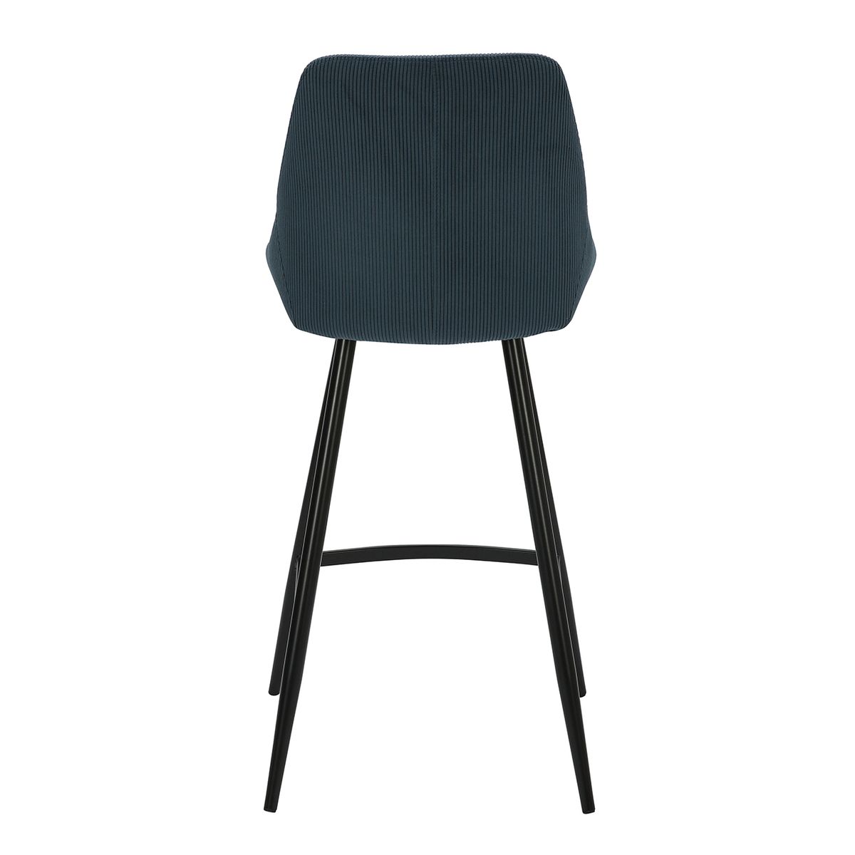 Chaise snack en velours côtelé bleu foncé, ZAGO