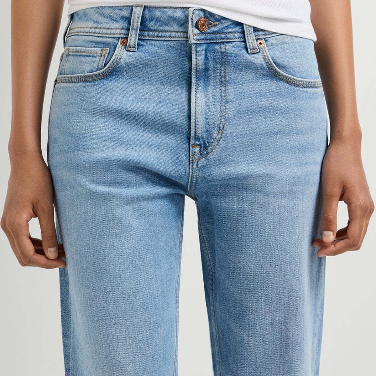 Arrow - Jean Coupe Regular, Taille Moyenne bleu clair vintage, PEPE JEANS