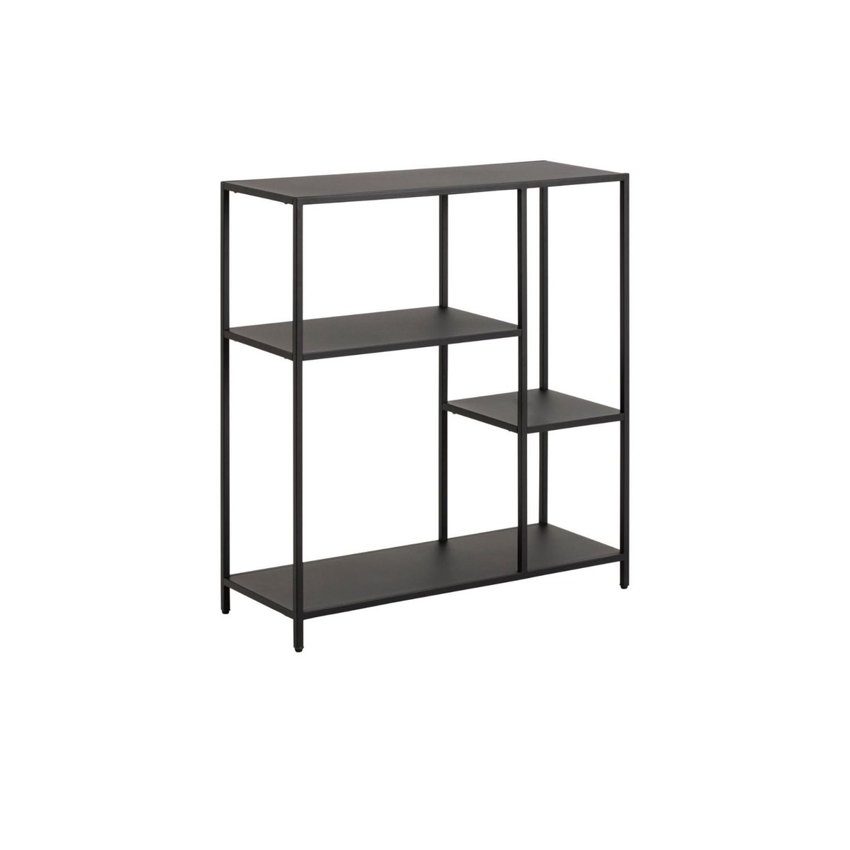 Bibliothèque scandinave en métal noir 3 tablettes - HARLOW noir, HELLIN, DEPUIS 1862