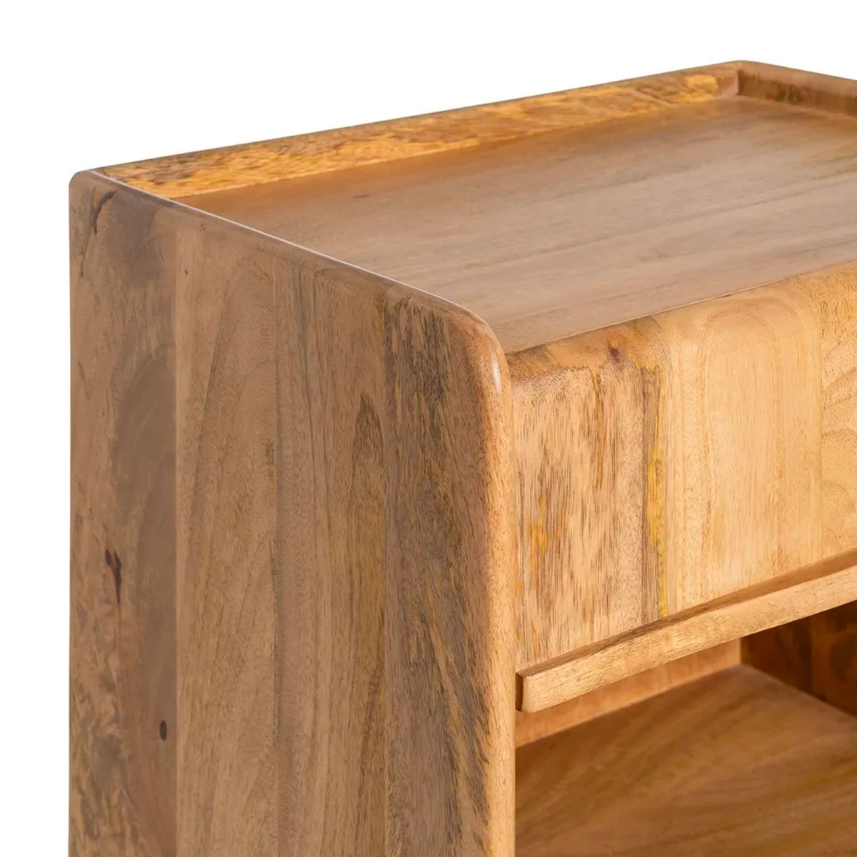 Table de chevet bois massif manguier 1 tiroir 45x35x50cm bois, WADIGA