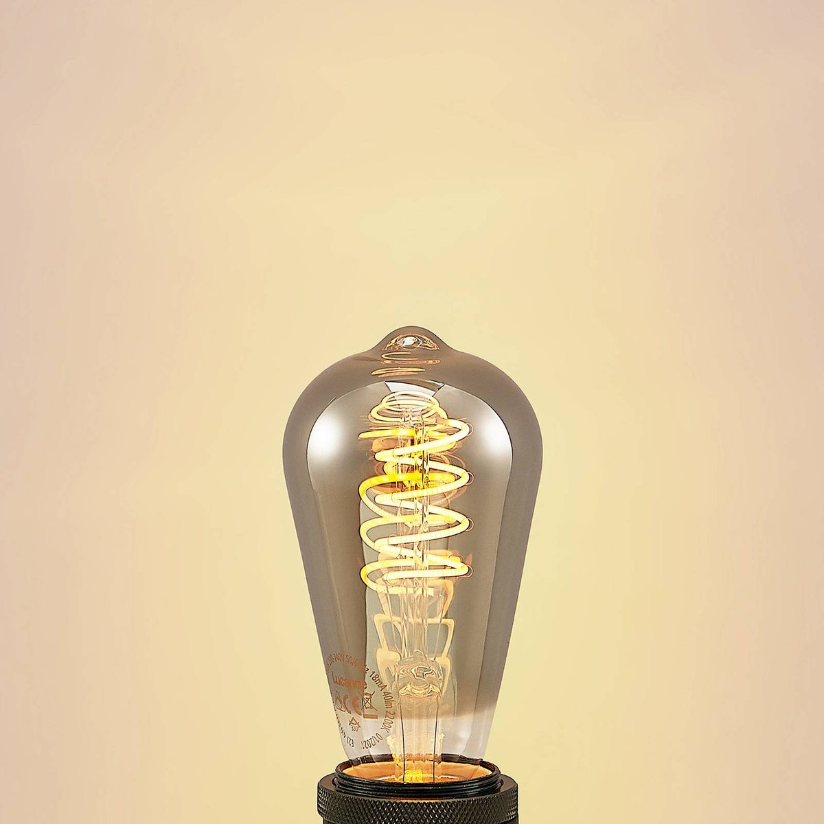 Ampoule E27 en verreLED titane, LUCANDE