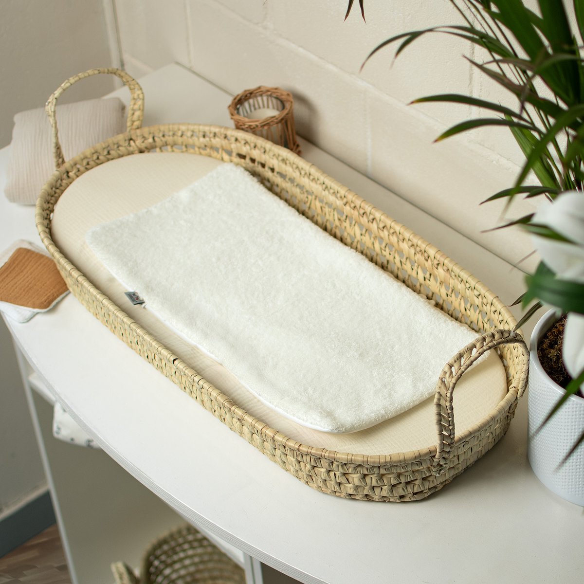 Matelas à langer + panier à langer MAISON SEVIRA beige, SEVIRA KIDS