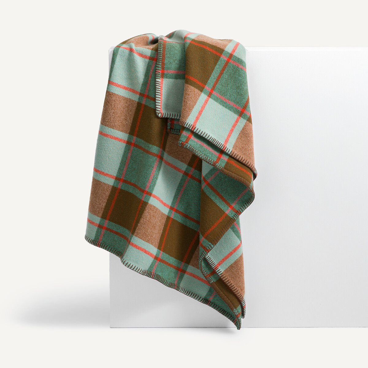 Kariertes Plaid aus Wolle, Kaspi kariert, AM.PM