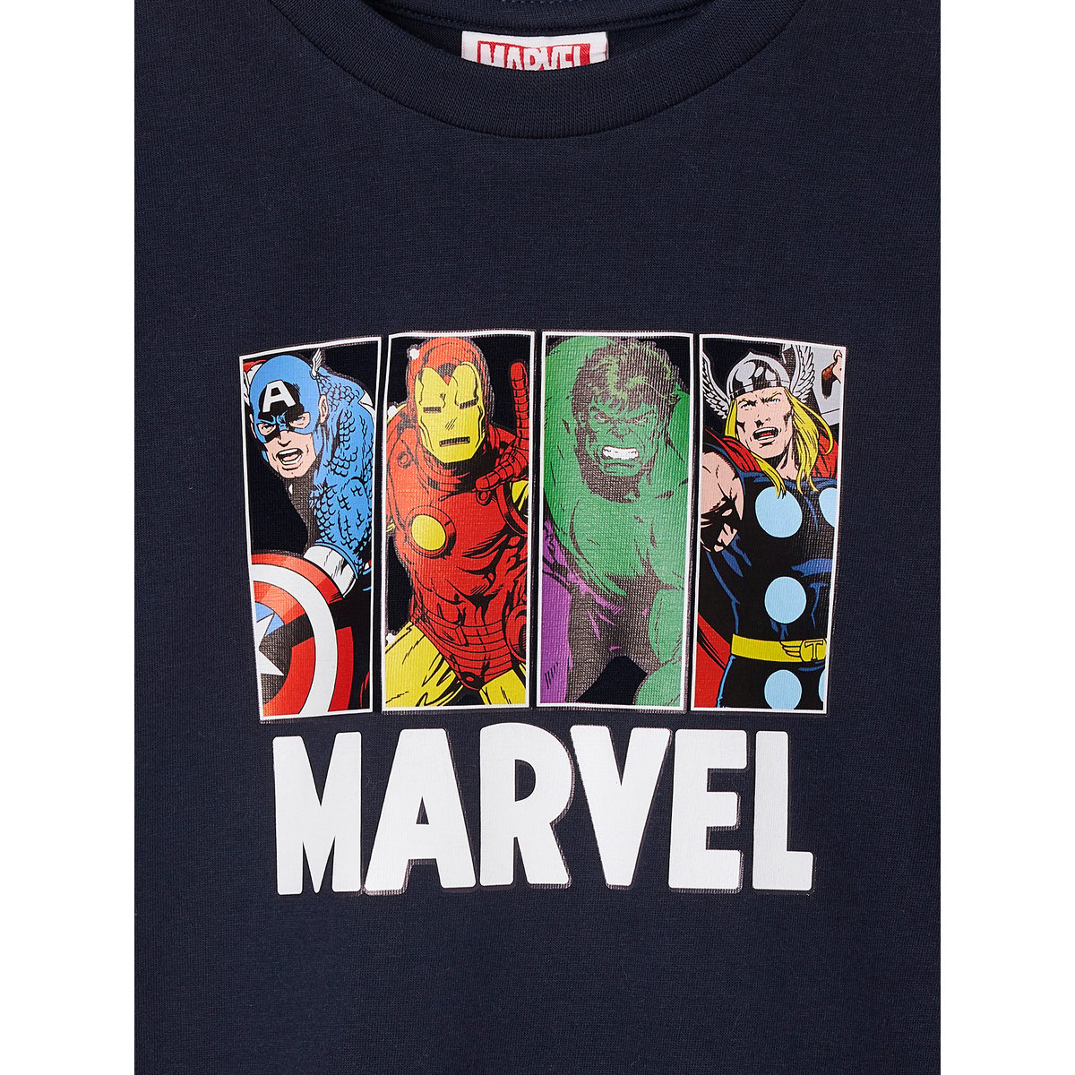 Tee-shirt manches longues Marvel Avengers marine, VERTBAUDET