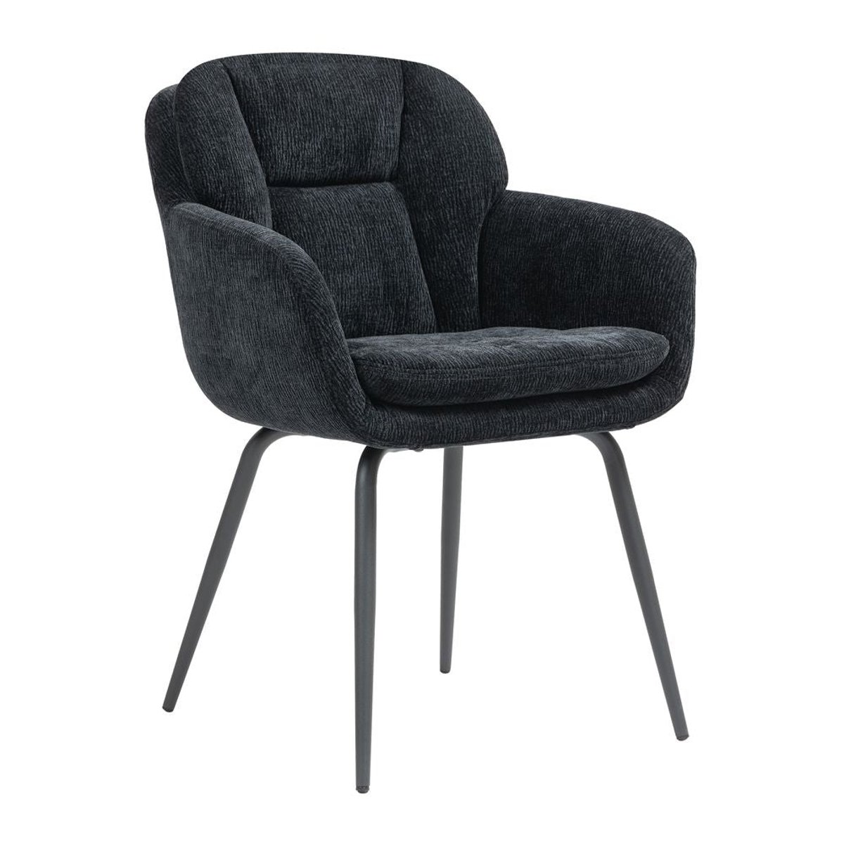 Chaise accoudoirs noir, ZAGO