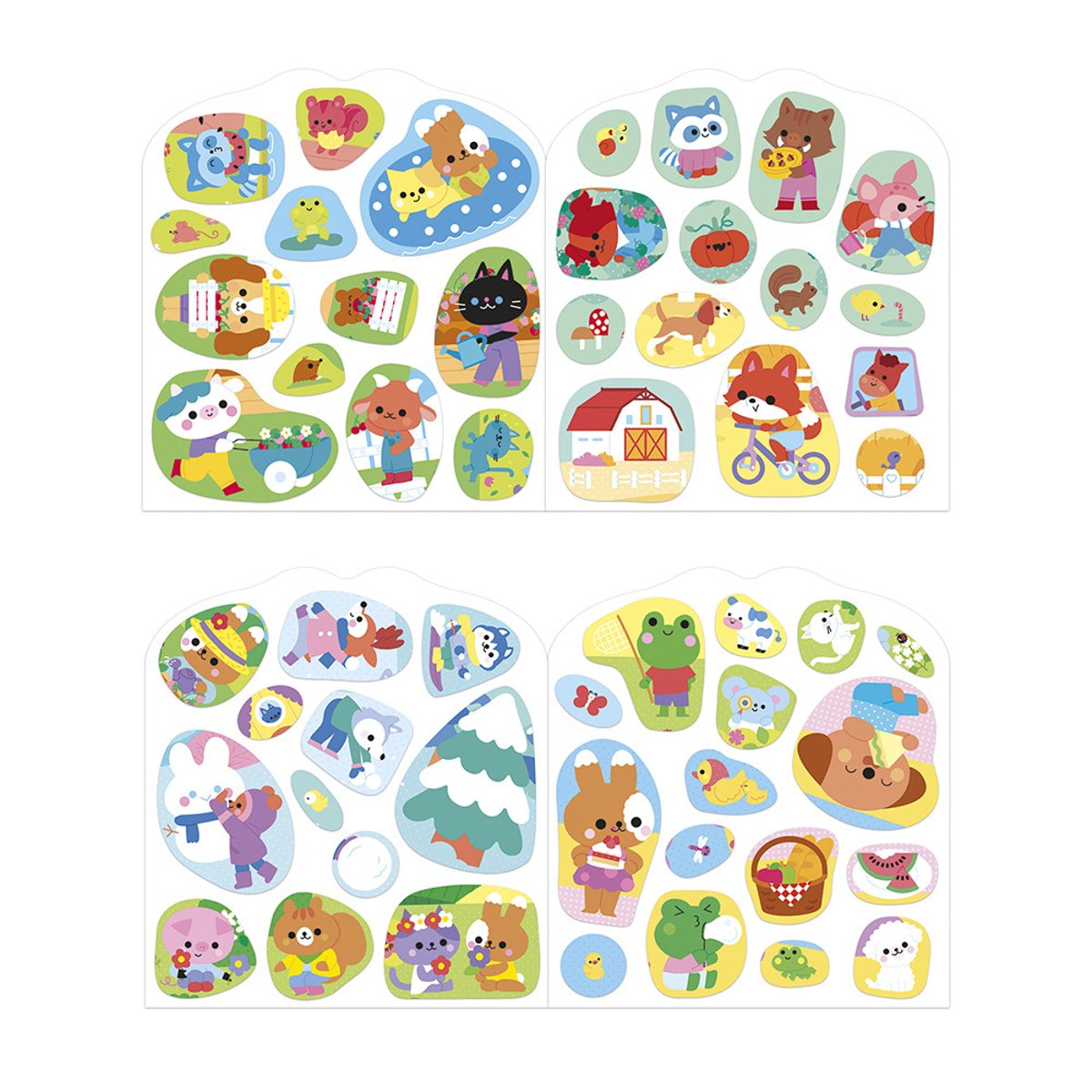 Gommettes - Cahier De Stickers La Campagne couleur unique, JANOD