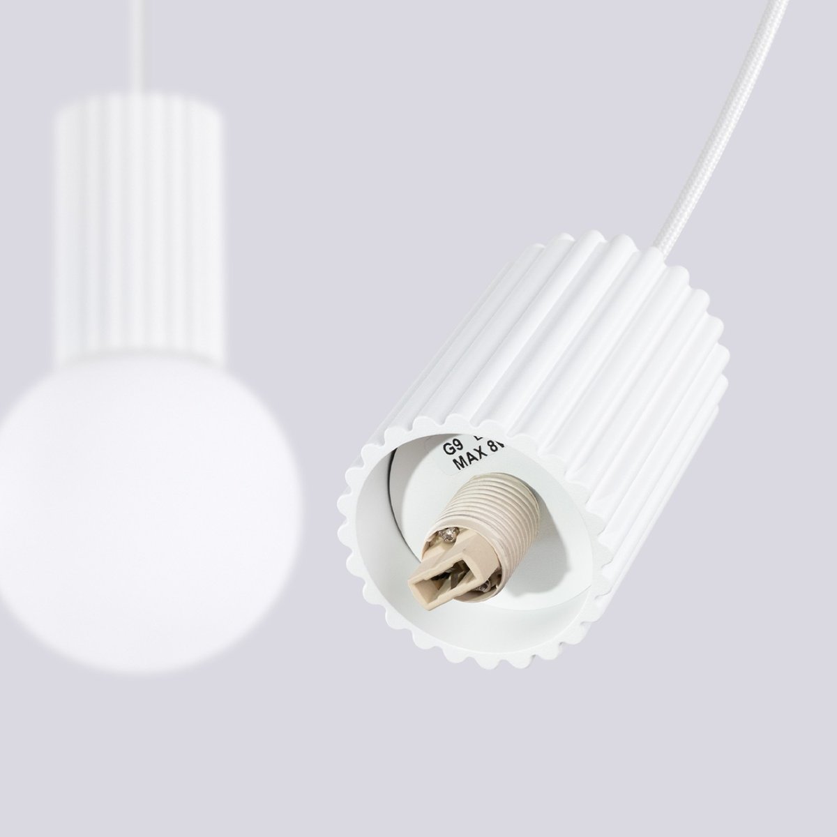 Suspension Aluminium Blanc G9 2 Halo blanc, EDEN