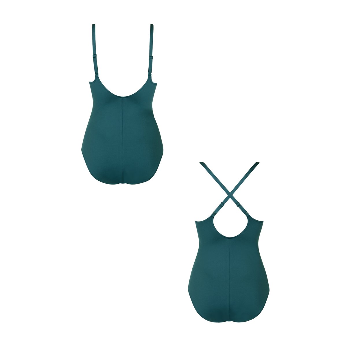 Maillot de bain une pièce préformé multipositions Umbria vert, LISCA