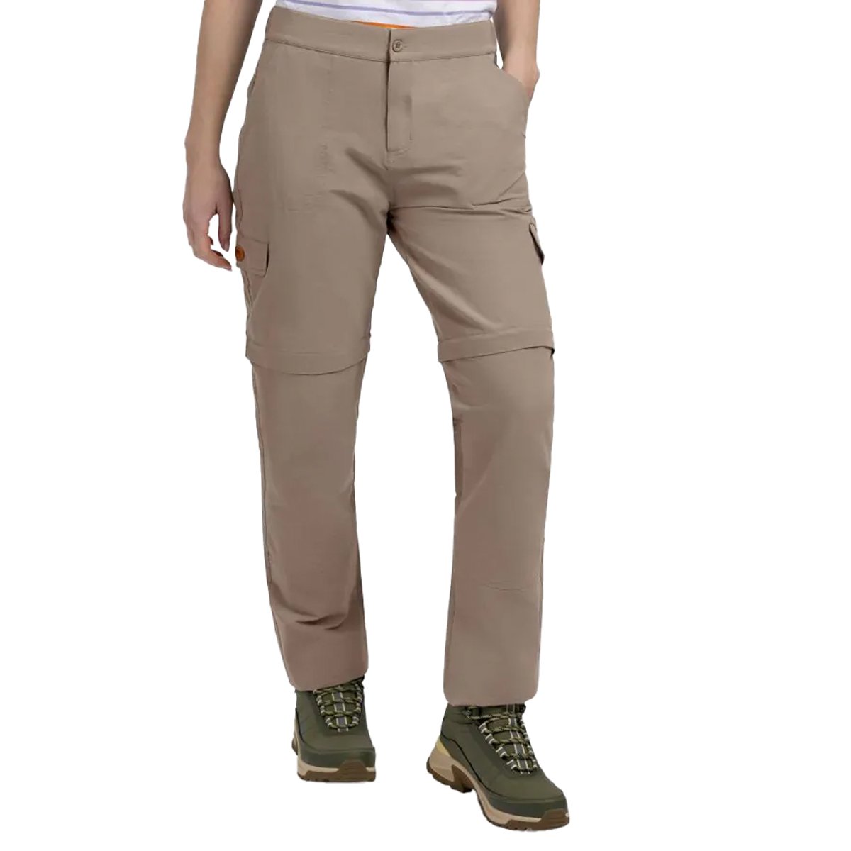 Pantalon de randonnée jambes cintrées 2-en-1 KRYSTYNA beige clair, TRESPASS