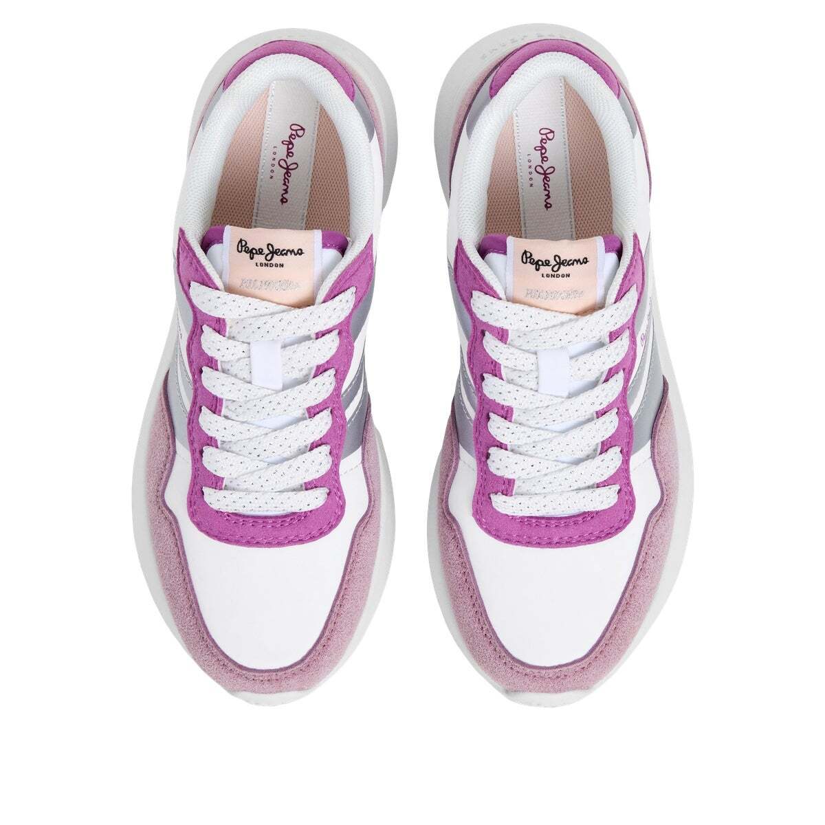 Baskets Combinées Avec Détails Métallisés violet malva, PEPE JEANS
