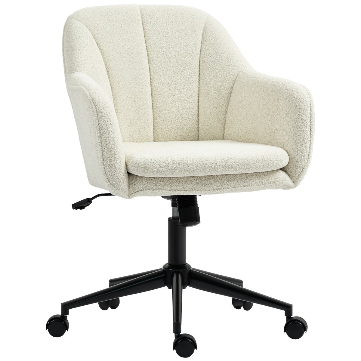 Chaise de bureau Flanelle neige (100 % beige, HOMCOM