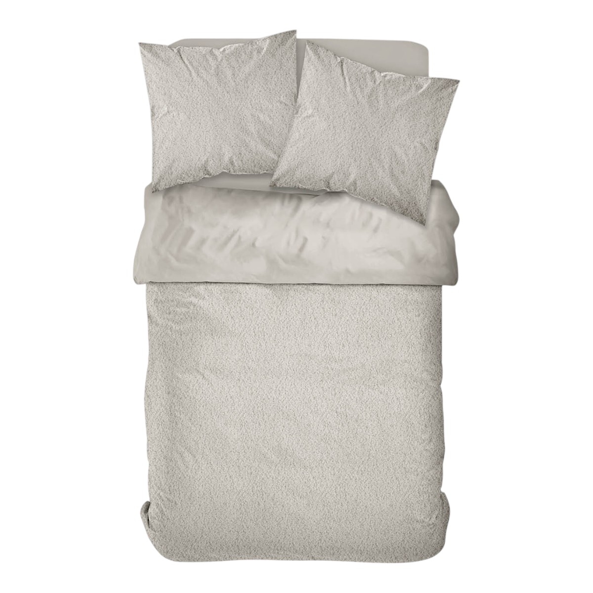 Parure de lit polaire teddy BIEN AU CHAUD beige, TODAY