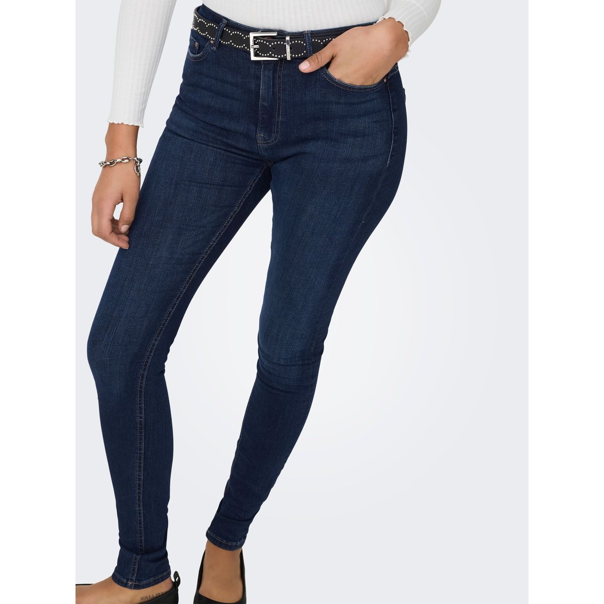 Jean Skinny dark blue denim, ONLY