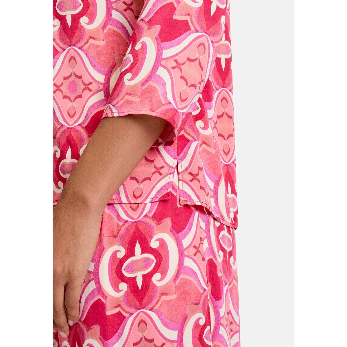 Blouse casual à ruches red/rosè, CARTOON