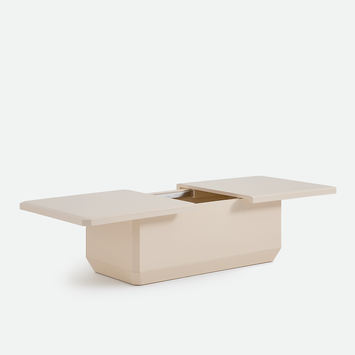 Mesa de centro tipo bar con espacio de almacenamiento, lacada con acabado brillante, ANGILA beige , LA REDOUTE INTERIEURS