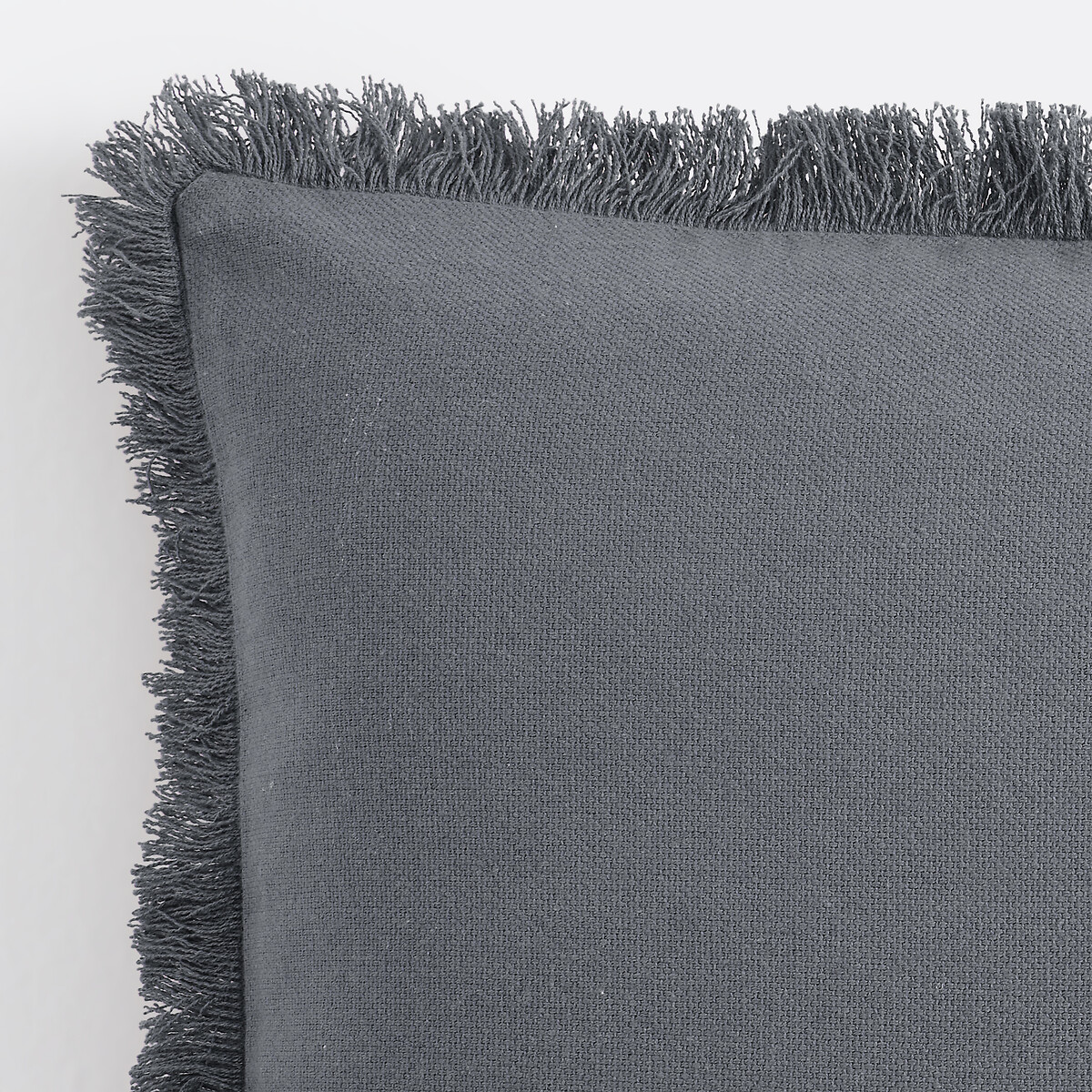 Housse de coussin coton natté, Panama anthracite, LA REDOUTE INTERIEURS