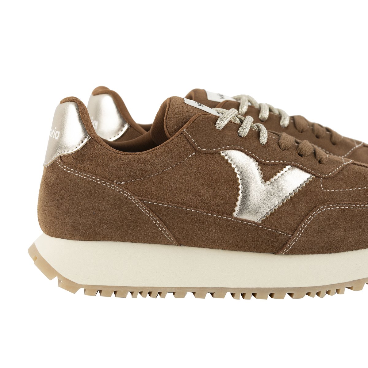 Basket Basse Cuir camel, VICTORIA