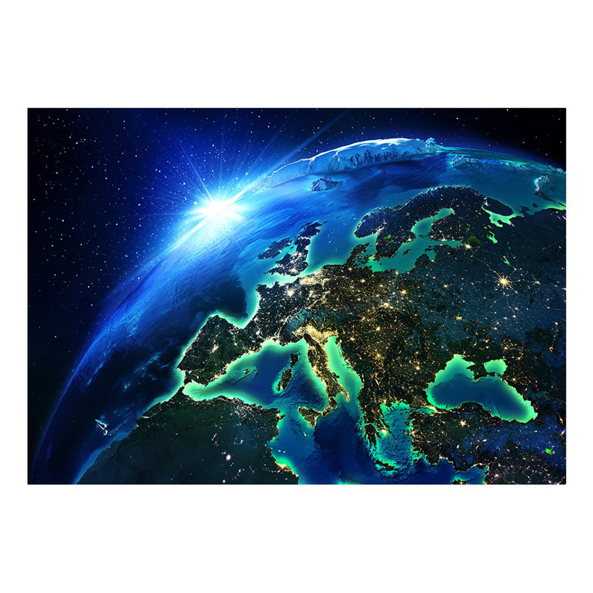 Papier peint intissé panoramique Paysage The Blue Planet bleu, EDEN