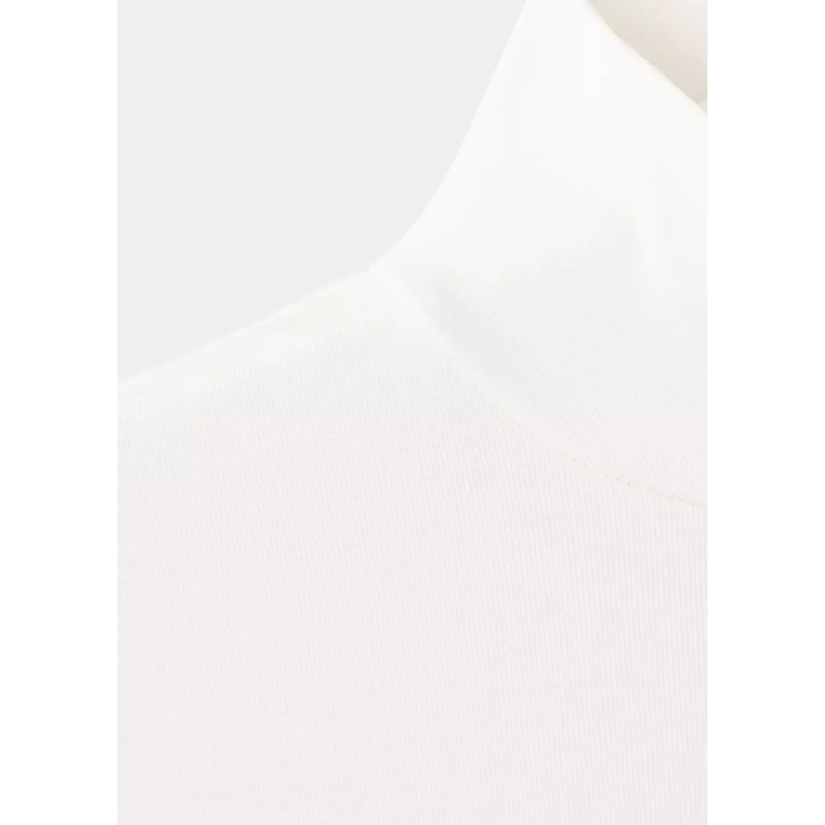T-shirt à col montant blanc cassé, MANGO