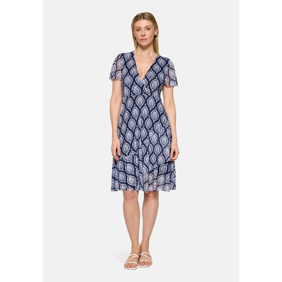 Robe à volants à ruches bleu foncé/bleu, CARTOON