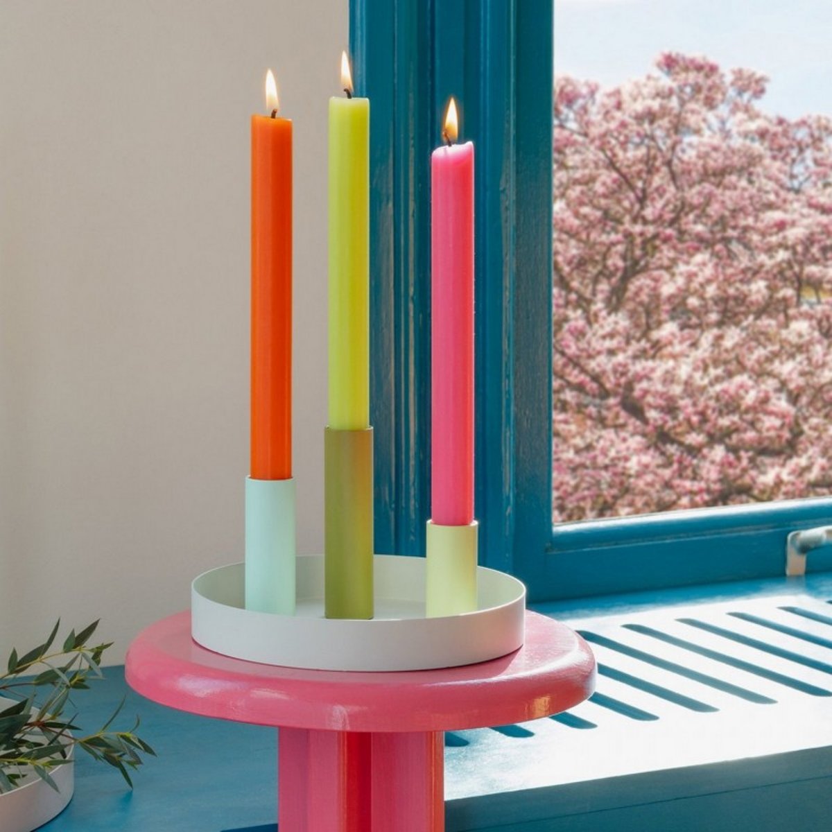 Bougeoir design magnétique Luna Mini multicolore, REMEMBER