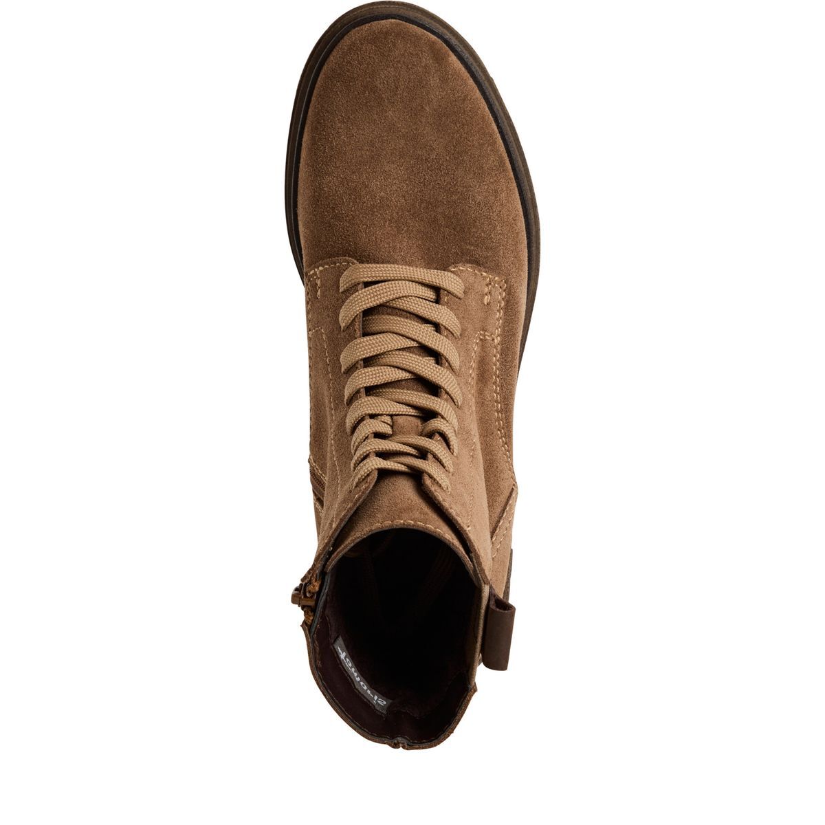 Bottine en cuir marron, TAMARIS