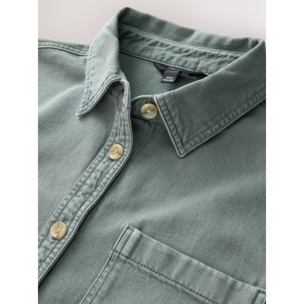 Chemise oversize en jean vert, NEXT