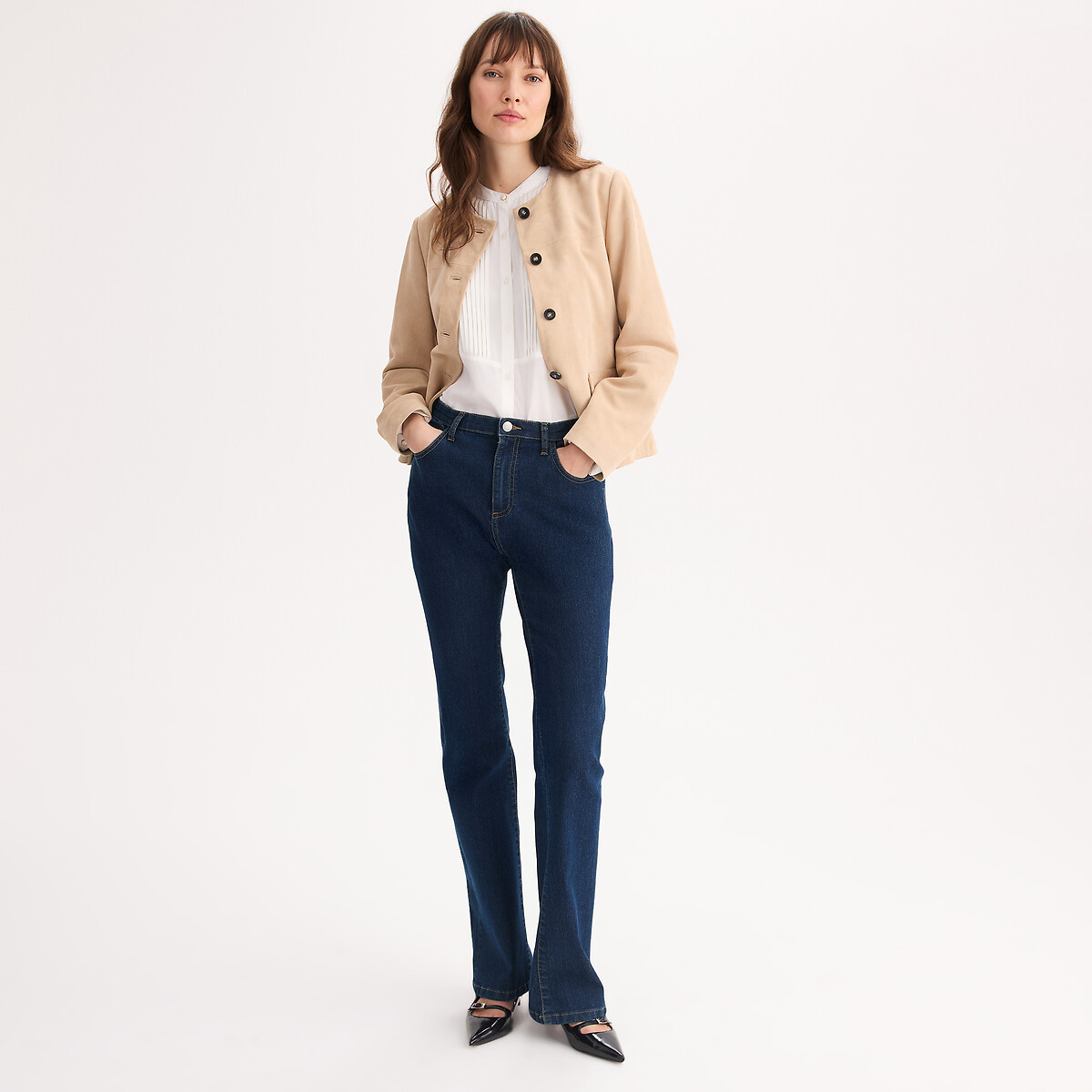 Bootcut jeans stoned blauw, ANNE WEYBURN