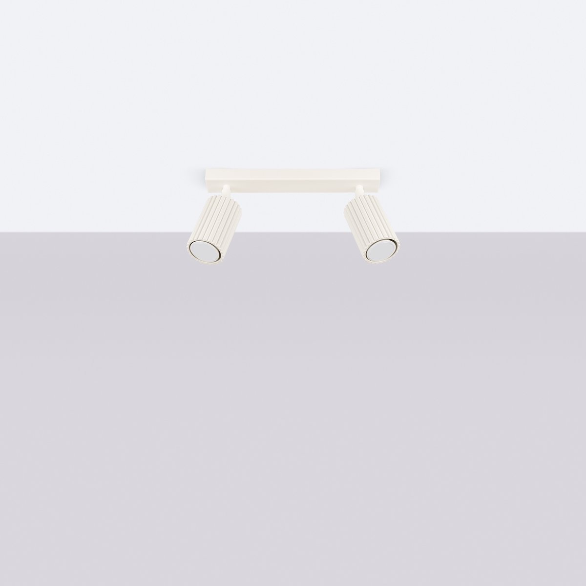 Plafonnier Aluminium Beige GU10 2 Karbon beige, EDEN