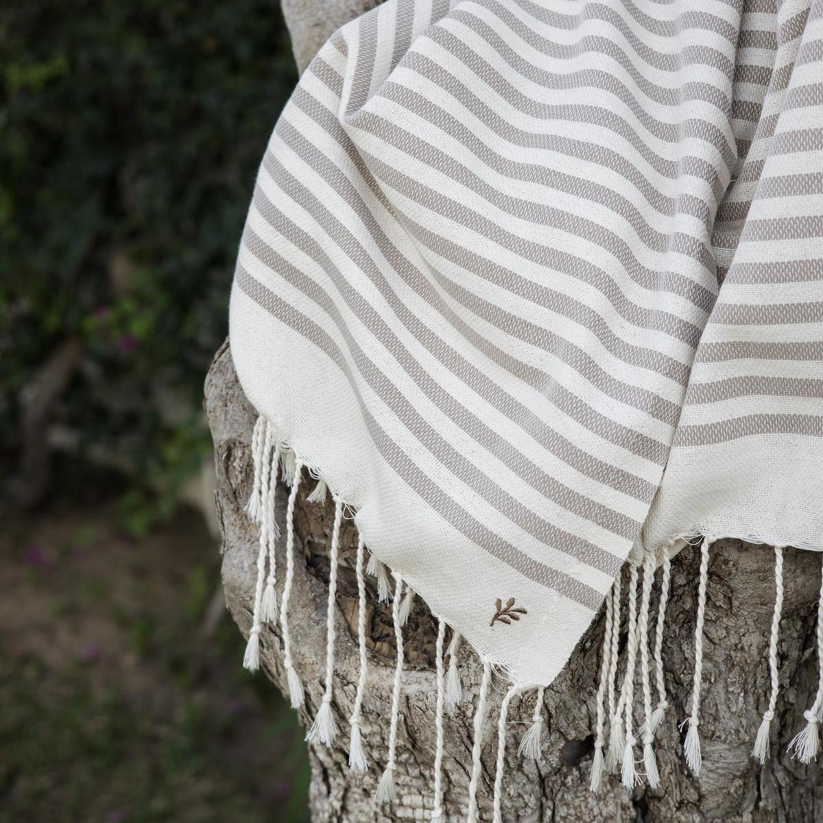 Fouta XXXL coton HOSSEGOR taupe, FEBRONIE