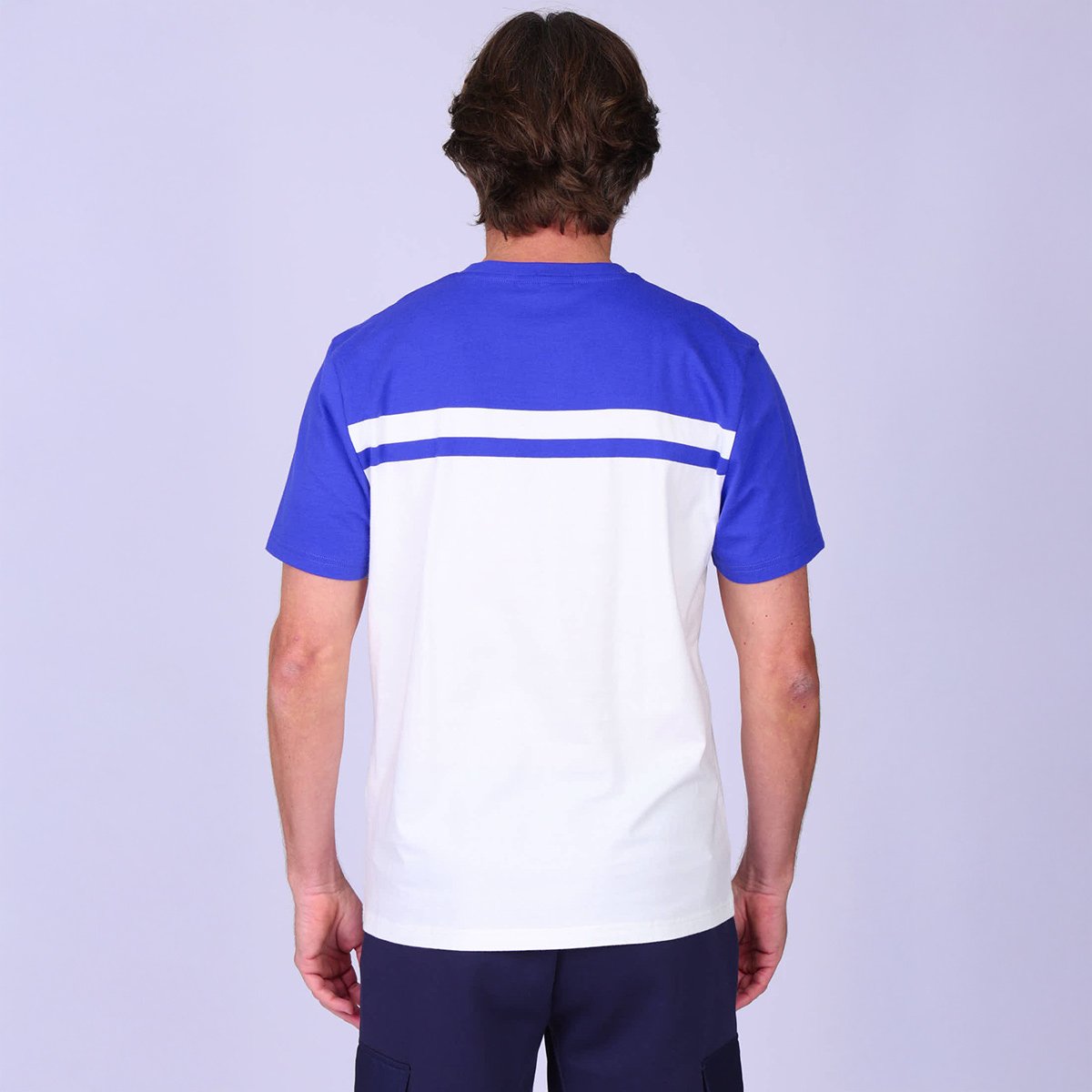 T-shirt colorblock bleu cobalt, MISE AU GREEN