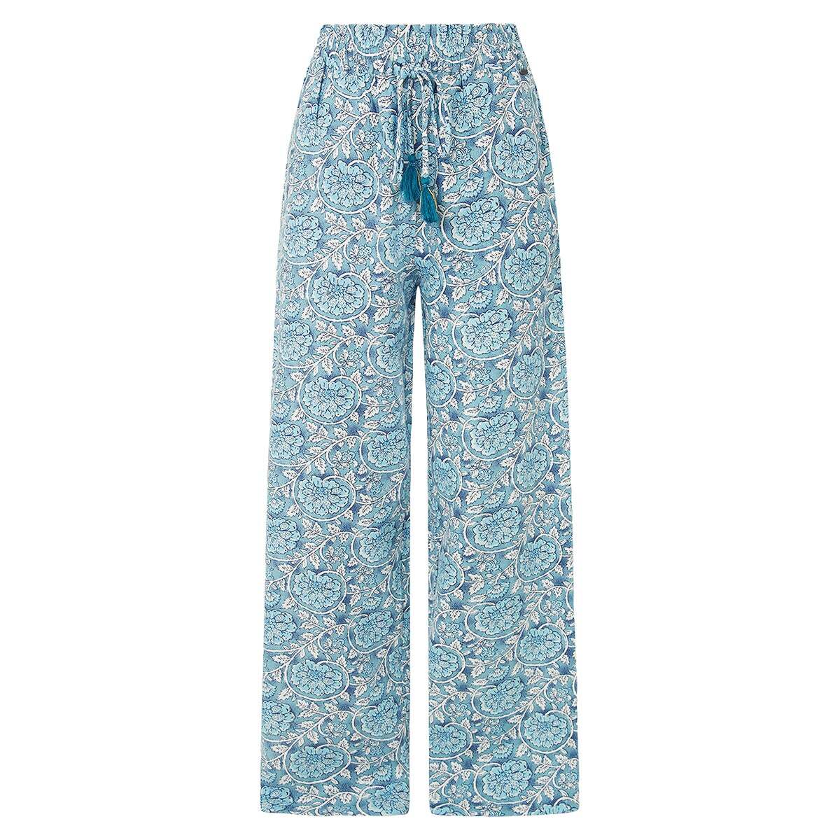 Pantalon Palazzo À Imprimé Floral bleu vague, PEPE JEANS