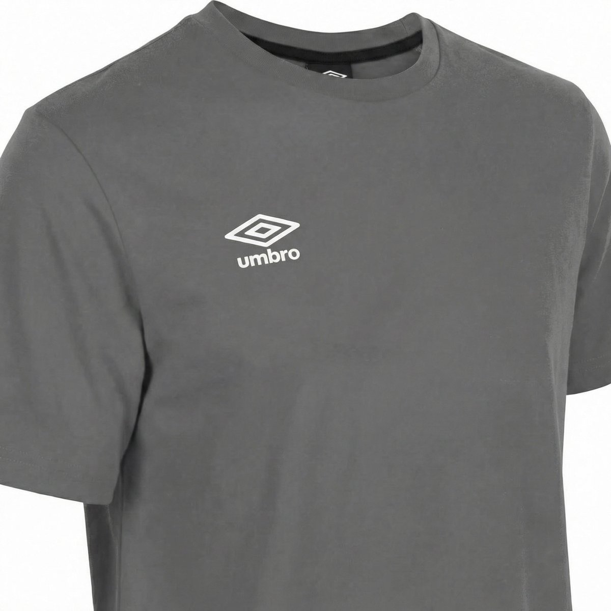 Tee shirt coton 160GSM gris chiné clair/blanc, UMBRO