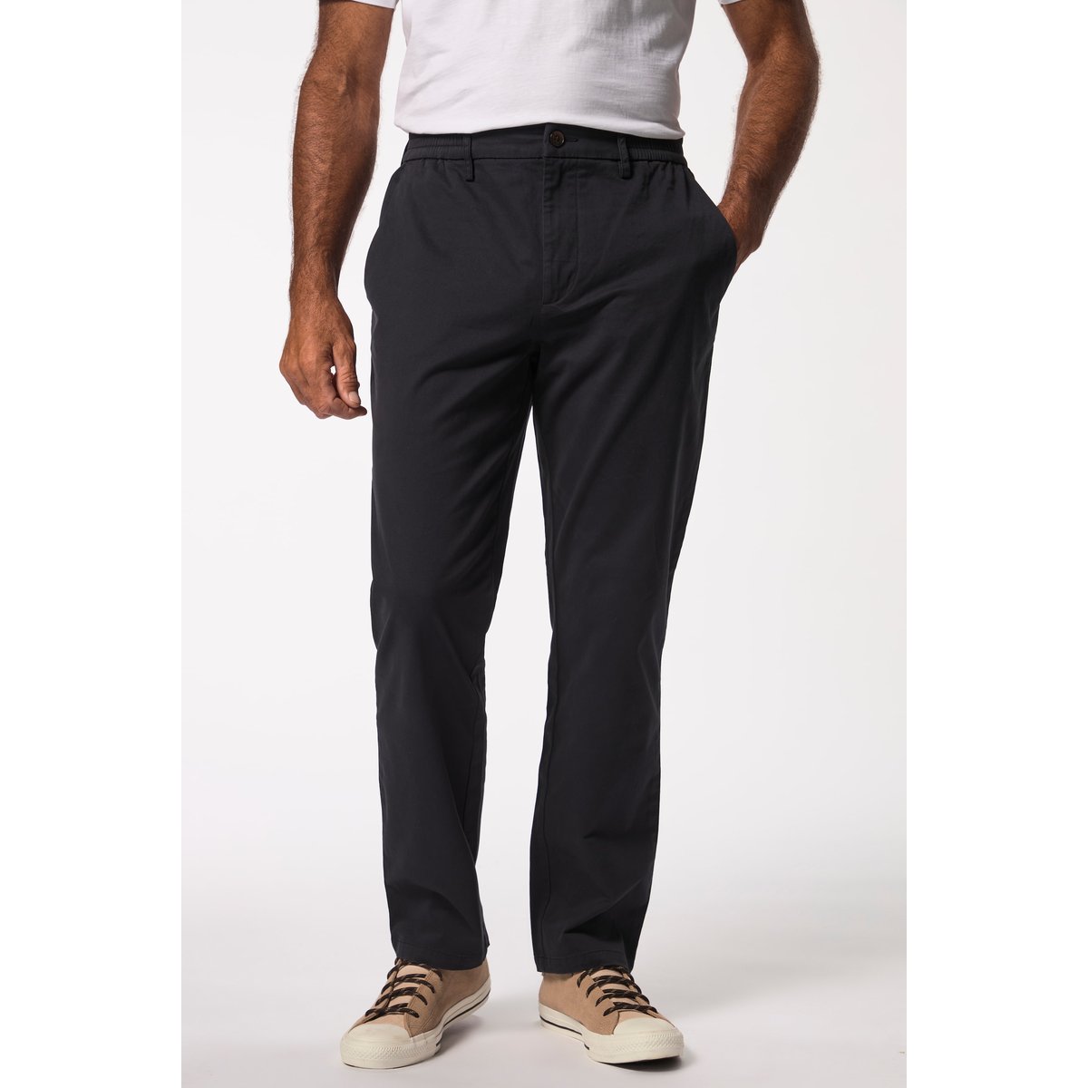 Pantalon chino en coton bio, certifié OCS bleu marine, JP1880