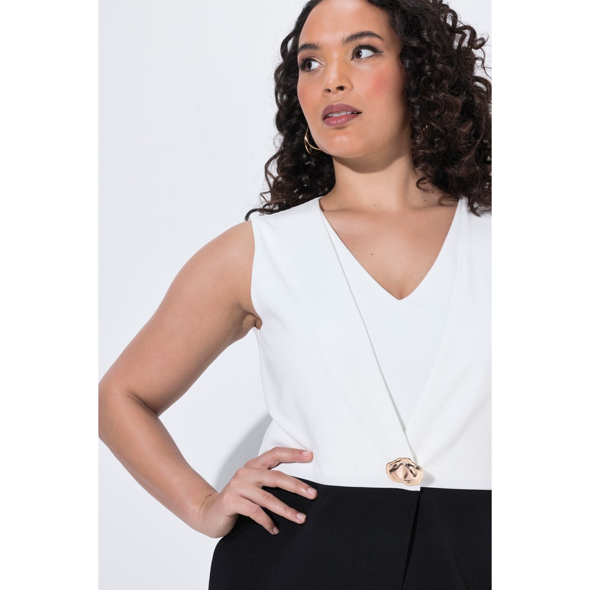 Combinaison sans manches, broche blanc neige, ULLA POPKEN