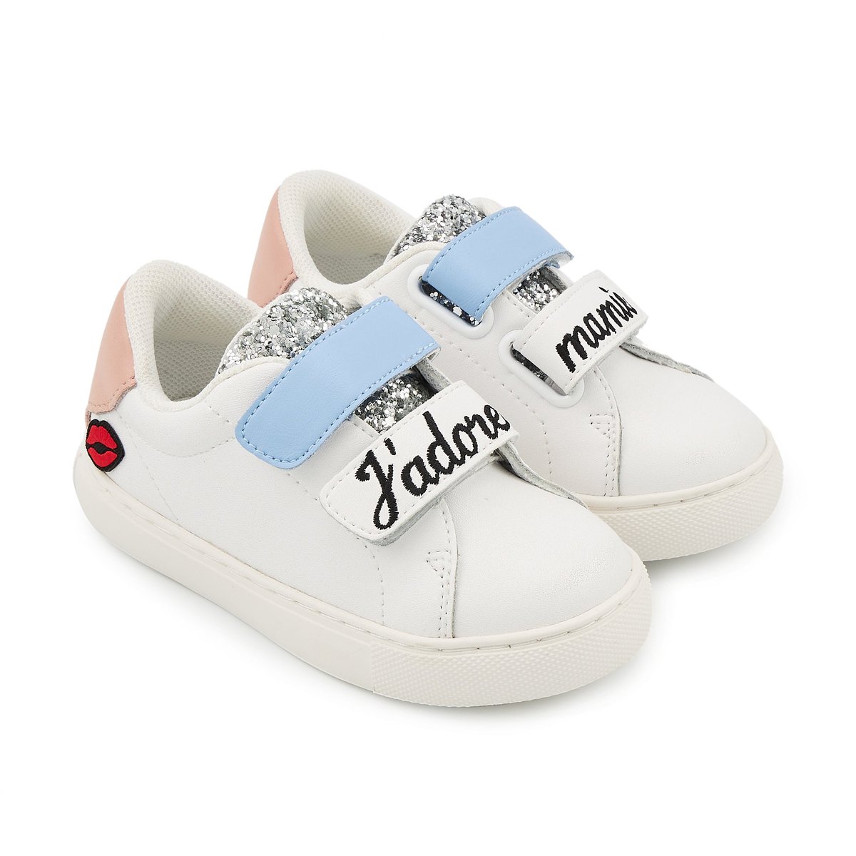 Baskets Enfant En Cuir Mini Edith J'adore Mamie blanc, BONS BAISERS